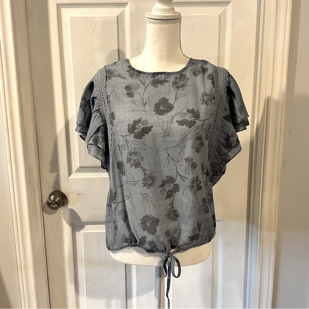 Floral Blue Women's Top. PXL